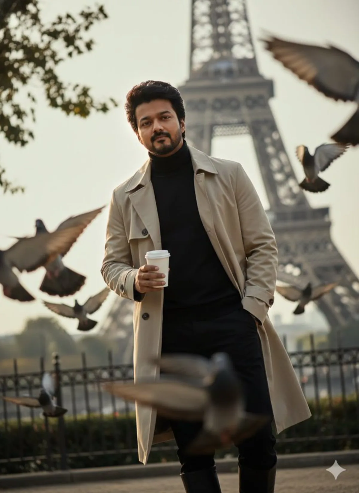Fashion Silhouettes in Paris Morning Light