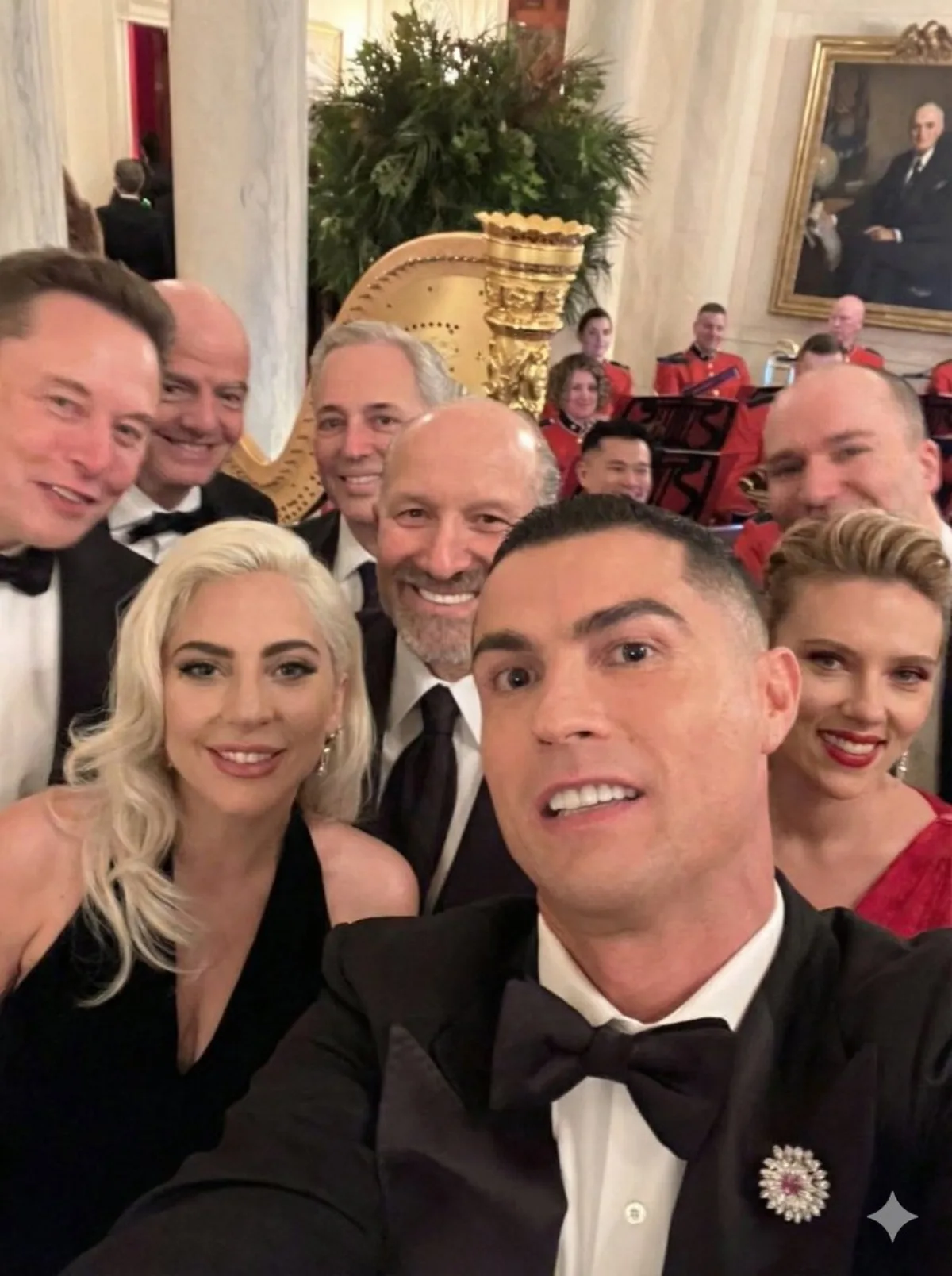 Replace women with Lady Gaga and Scarlett Johansson prompt