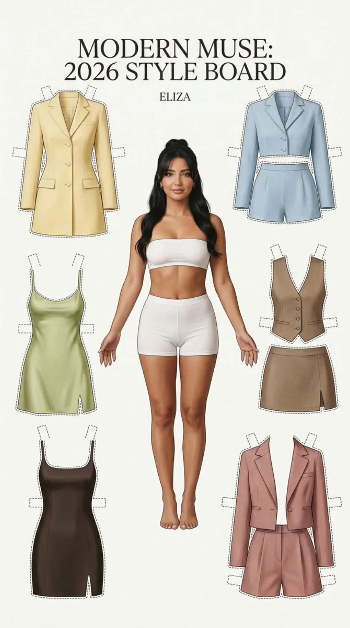 2026 Fashion Paper Doll Editorial Board (Stylized)