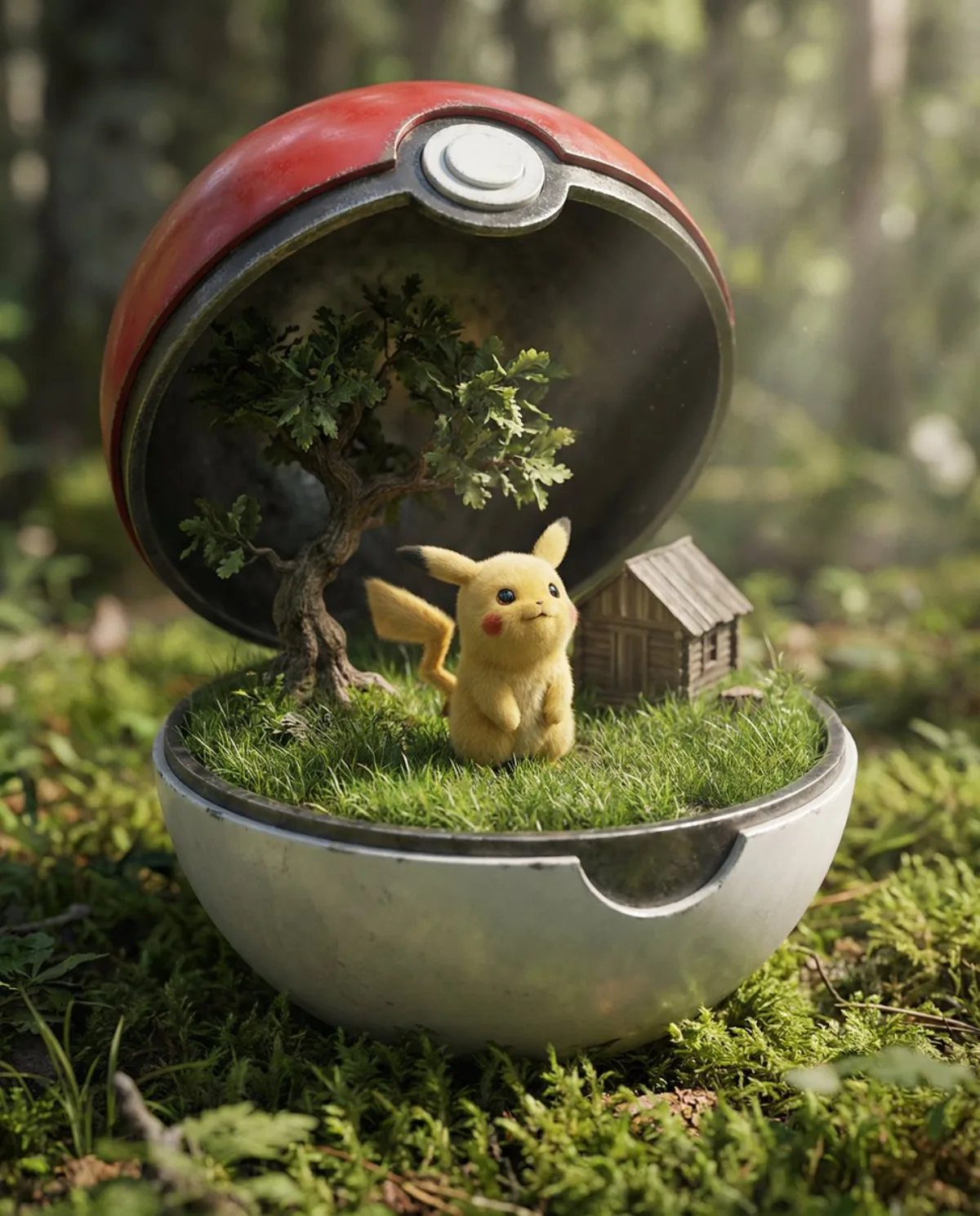 Diorama Inside Cracked Sphere
