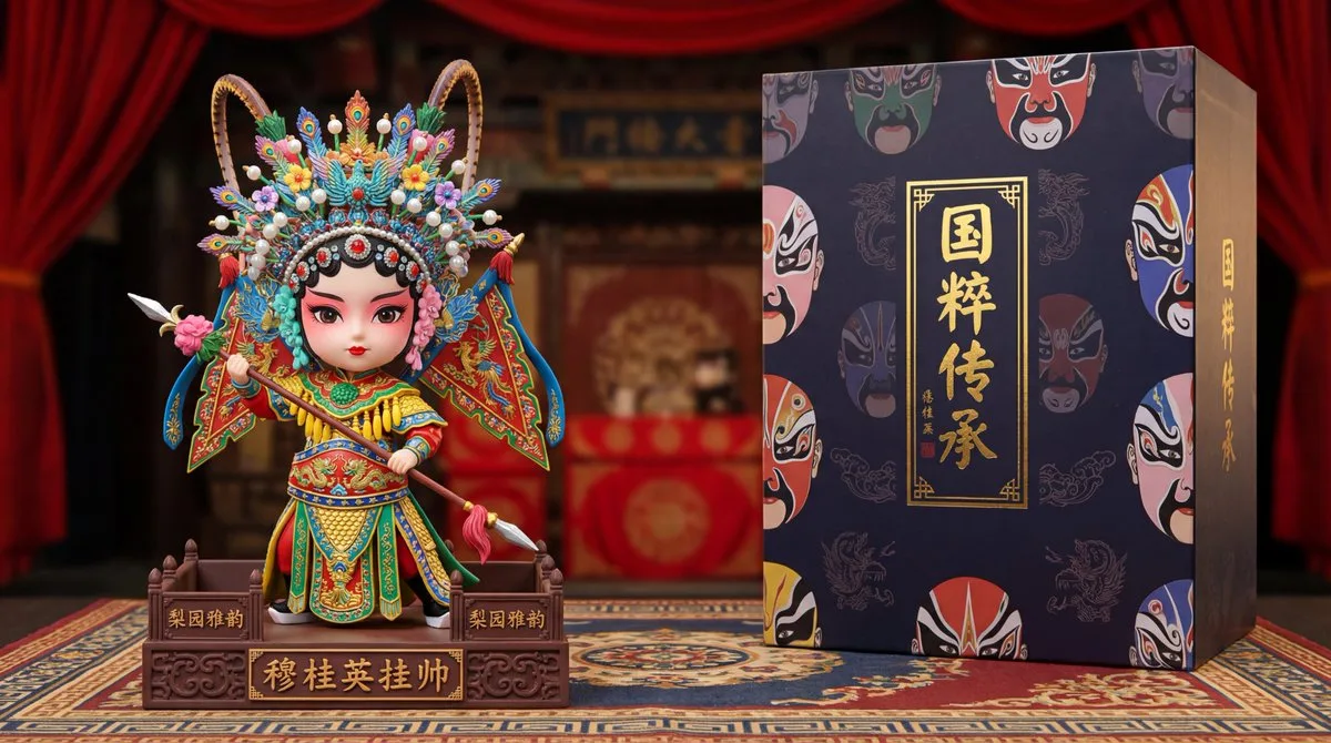 A Editorial Peking Opera Custom Figure Mu Guiying Takes Command