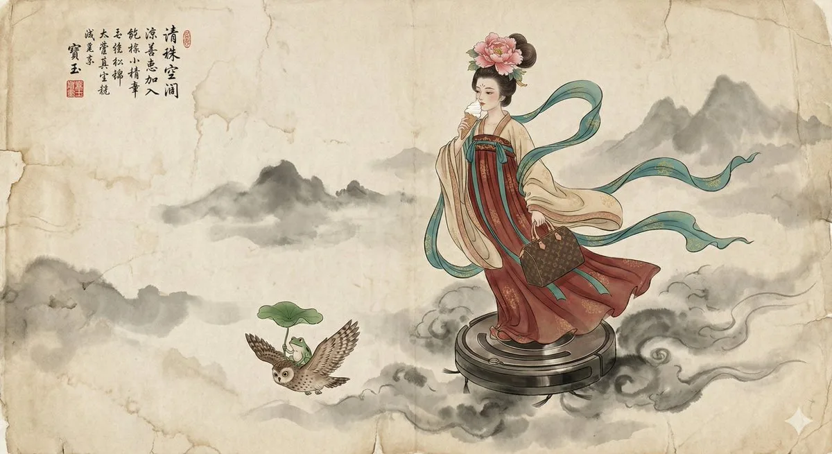 Traditional Chinese Gongbi Ink Painting Fairy