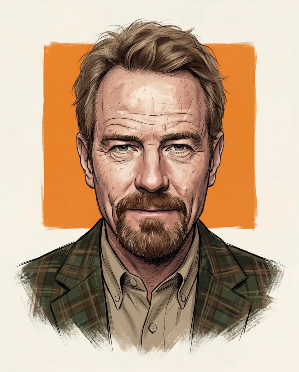 Stylized Digital Portrait with Painterly Edges