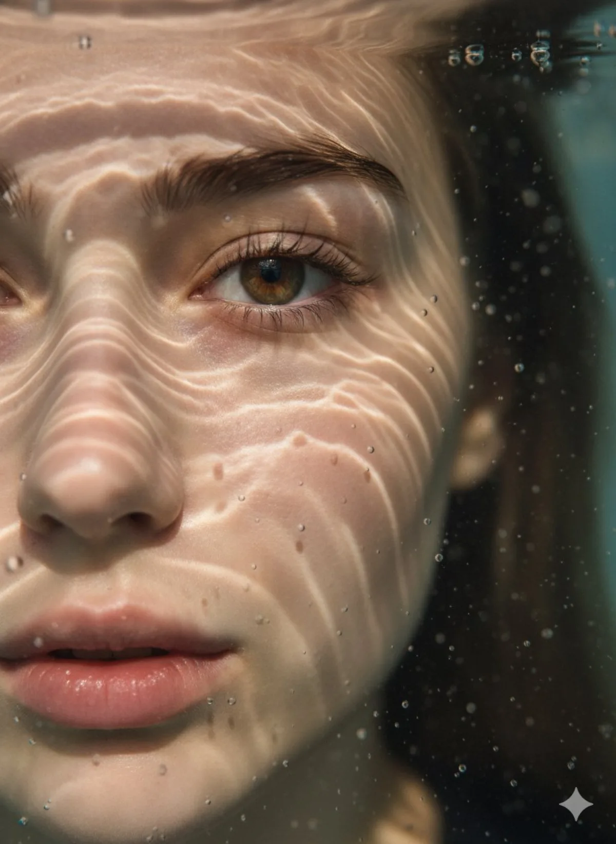 Ultra-Realistic Detailed Underwater Portrait Close-Up - Hero Style