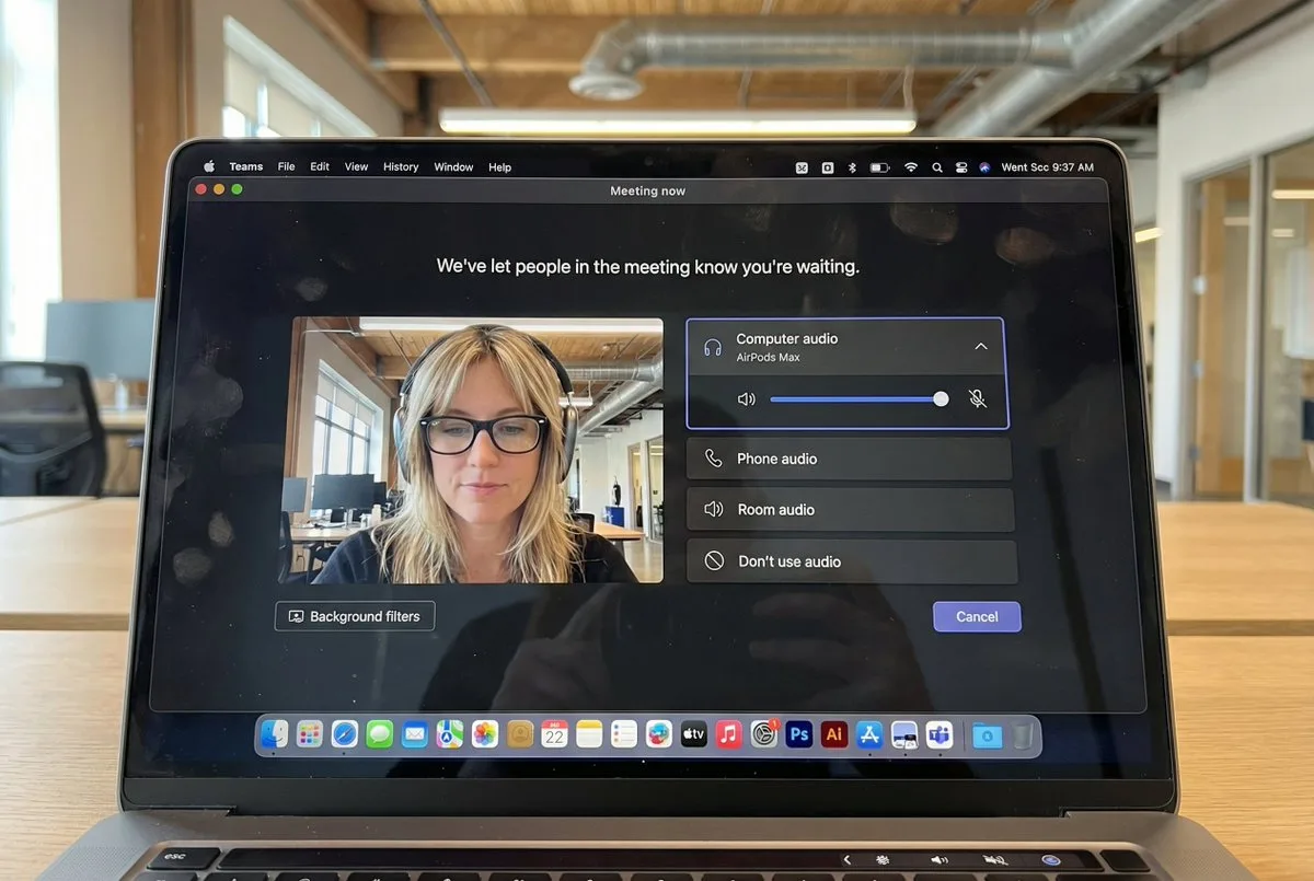Hyperrealistic MacBook Teams Waiting Room: A Editorial Take