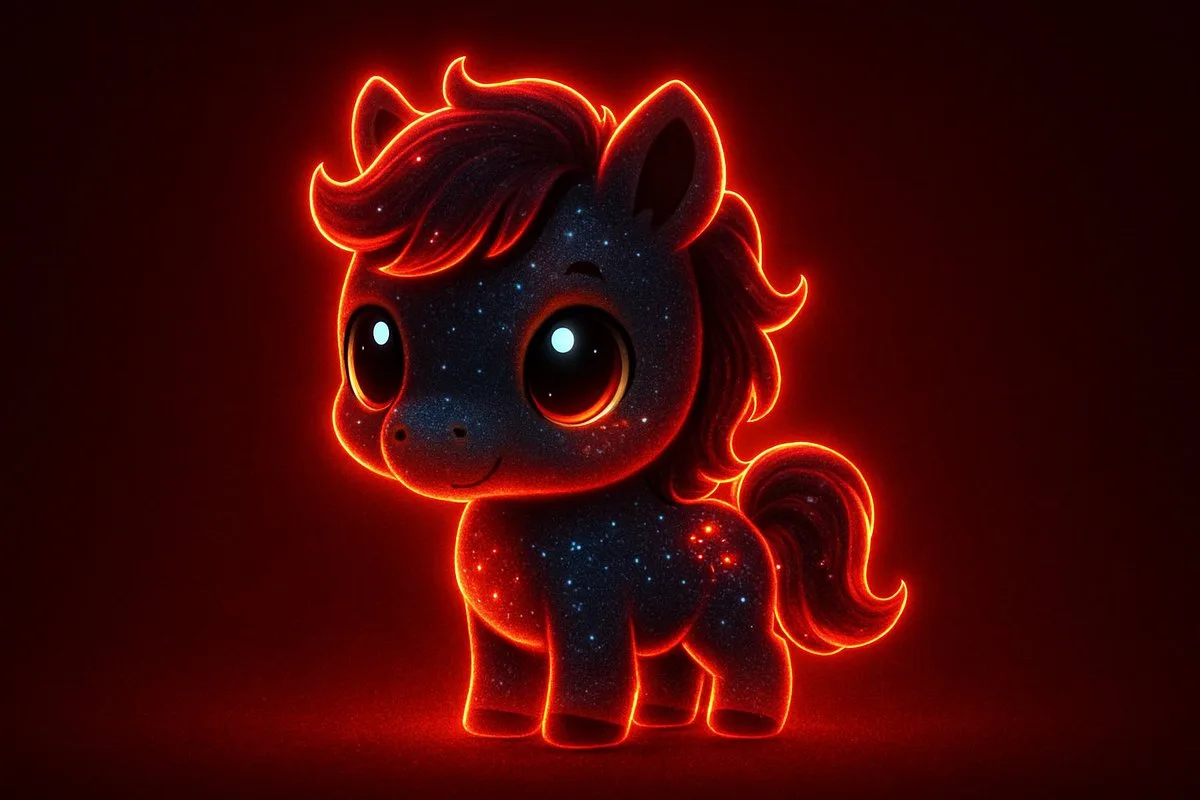 3D Cartoon Glowing Cute Animals
