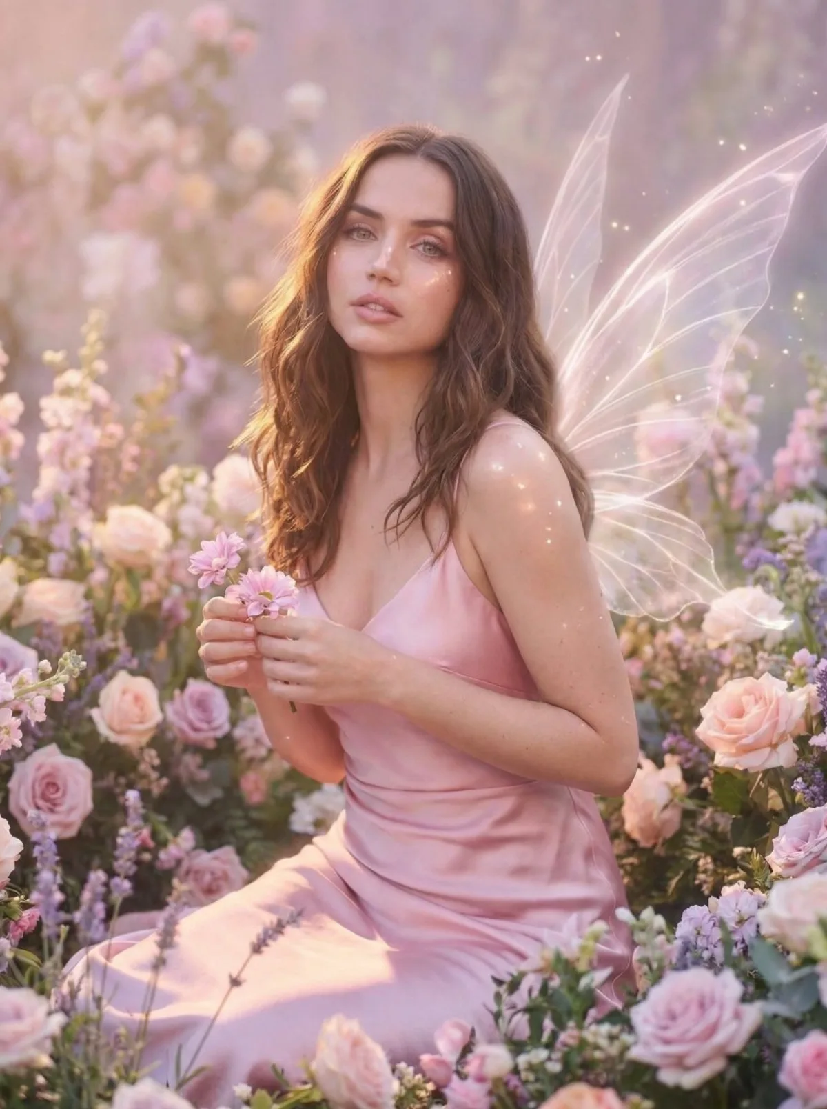 A Signature Dreamy Fairy Editorial Portrait with Floral Setting
