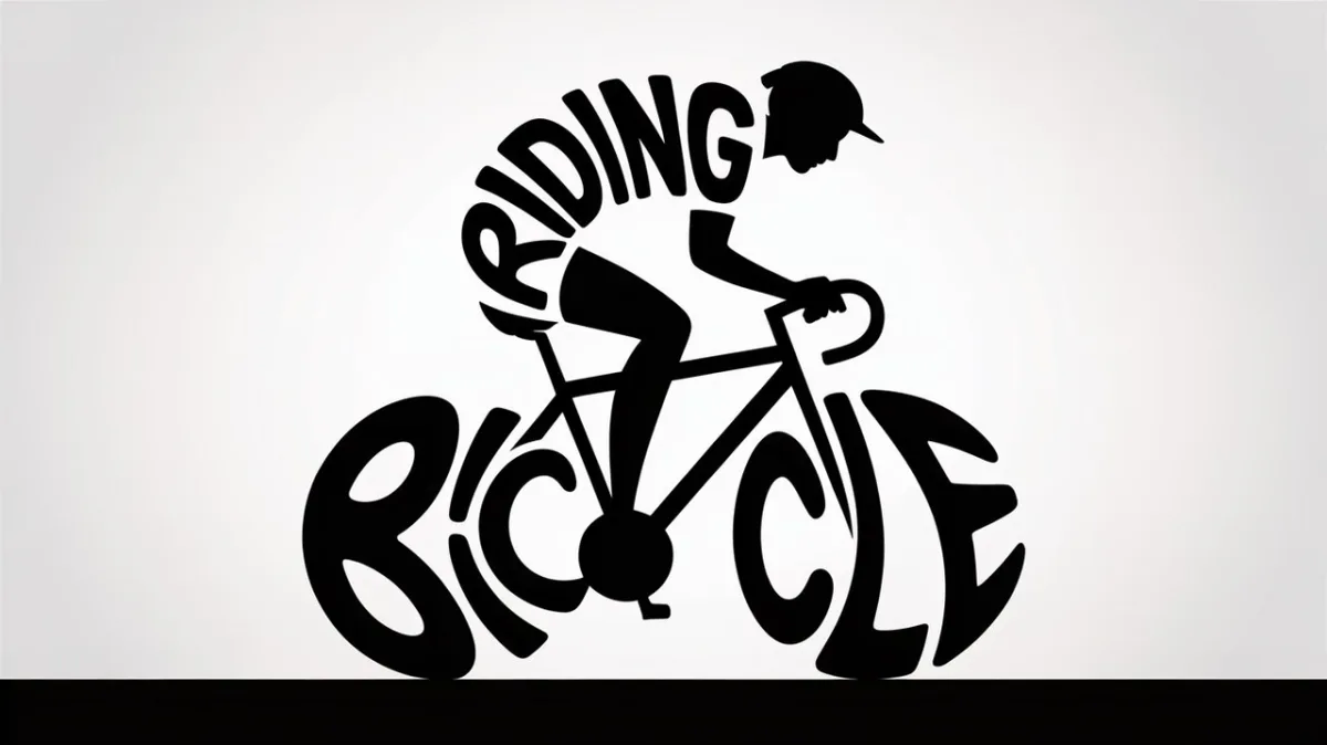 Signature Minimalist Typographic Bicycle Ride