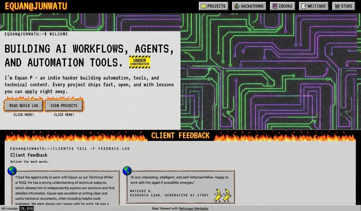 90s version of website prompt