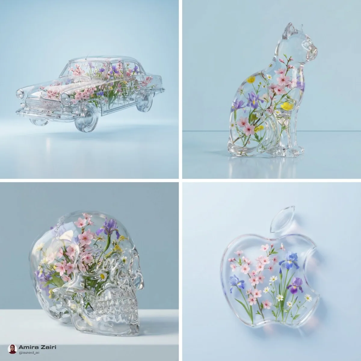 Spring Fantasy Flowers Transparent Wonderland
