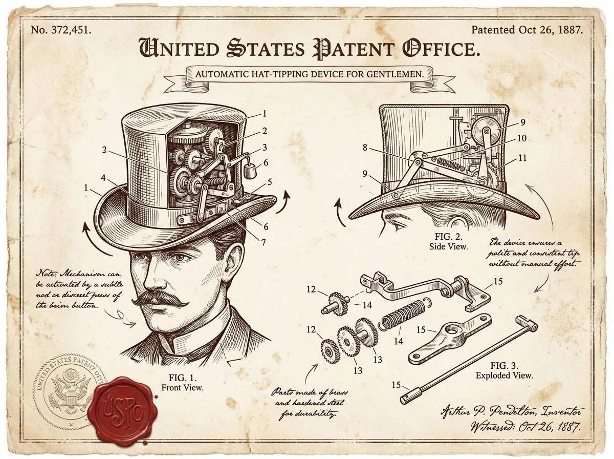 Vintage Patent Clockwork Hummingbird
