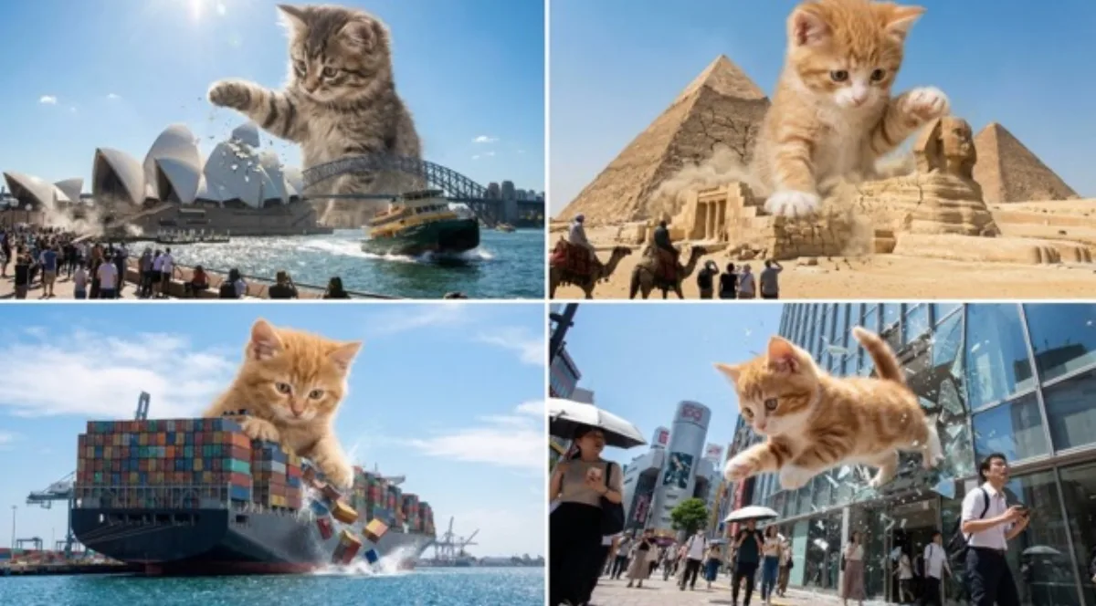 巨型猫咪摧毁悉尼海滨 · 匠心演绎