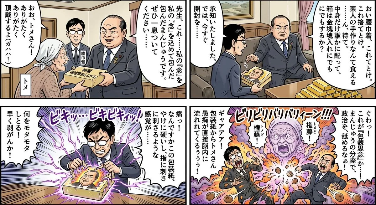 Politician Manju Packaging Explosion Incident (Crafted)