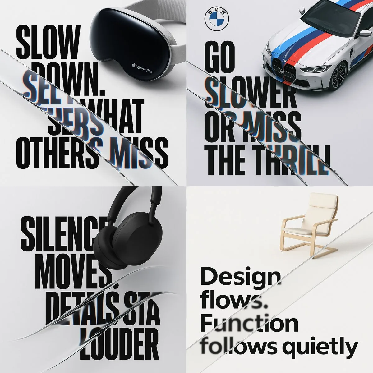 Modern Glass Distortion Poster