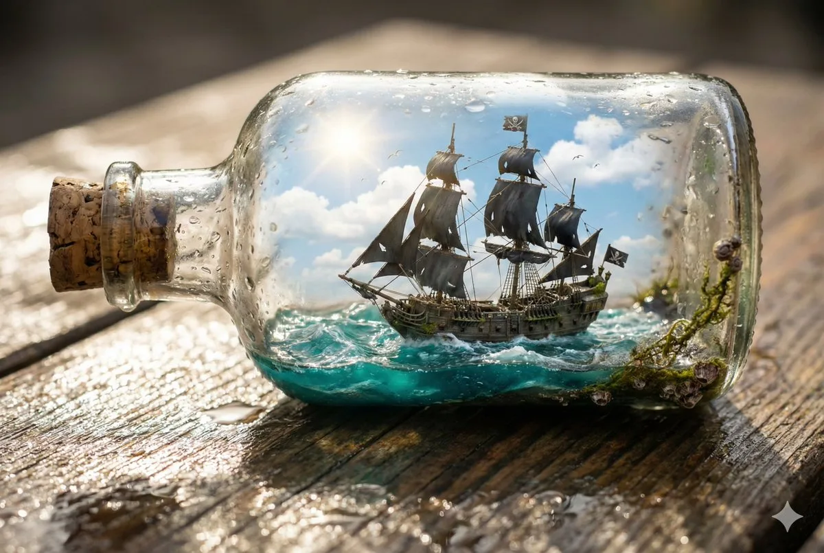 The Black Pearl In A Bottle