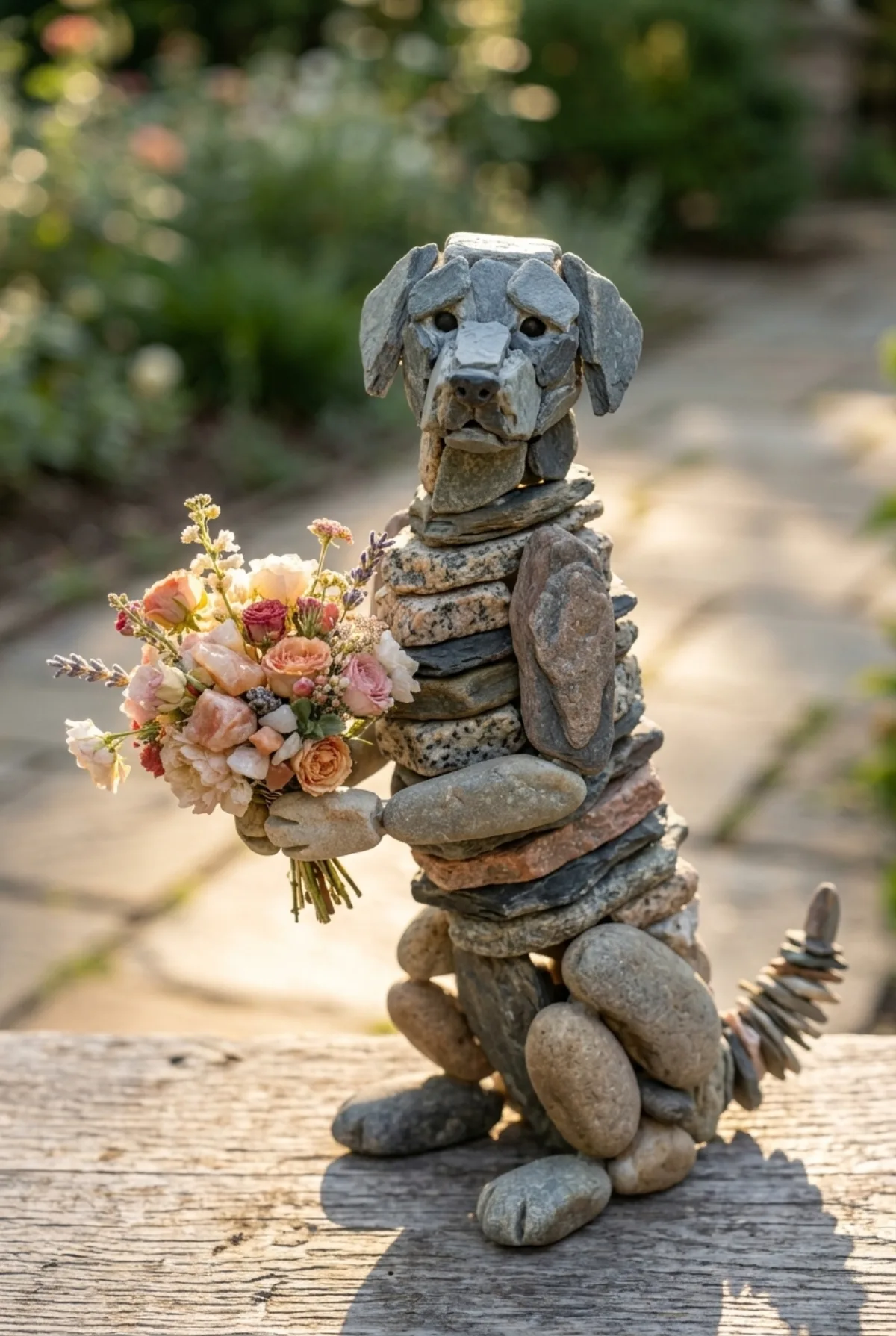 Hero Handcrafted Stone Figurine from Reference Silhouette