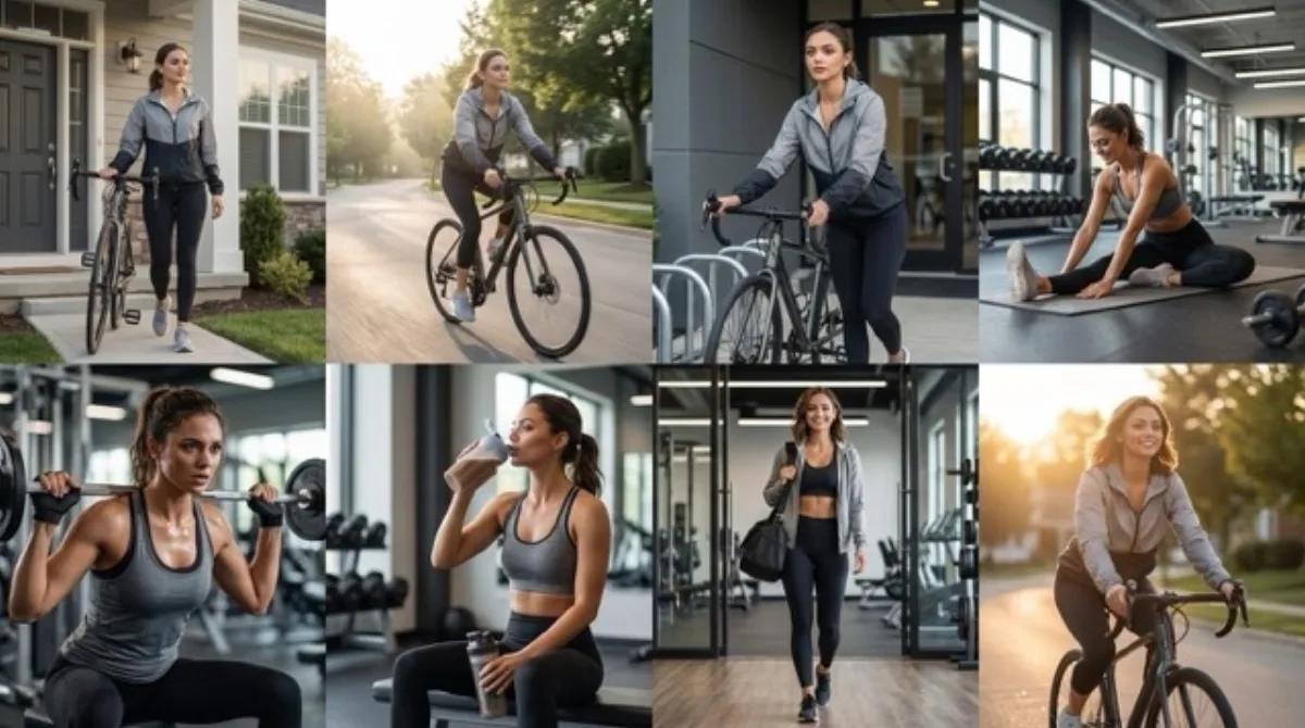 A Curated Cinematic 8-Photo Fitness Journey Collage