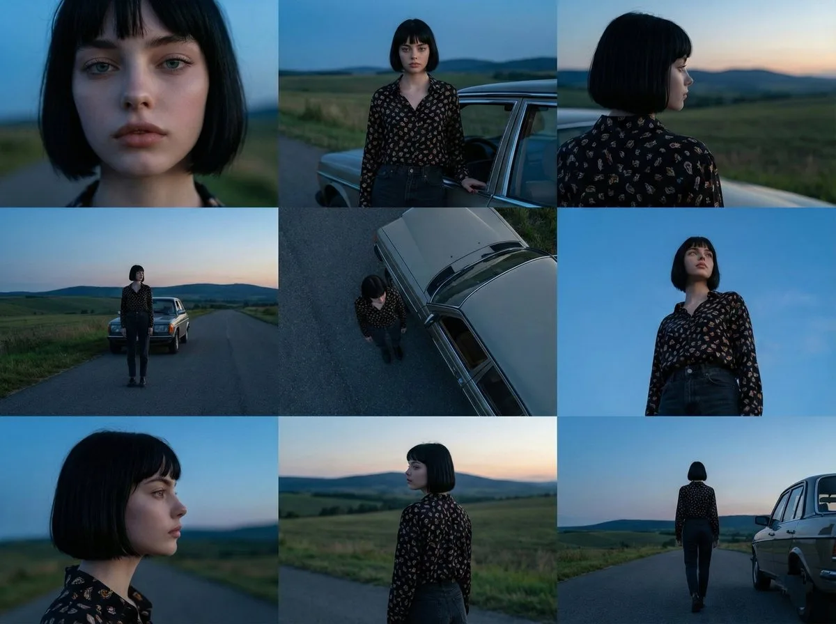 Blue Hour Cinematic Grid