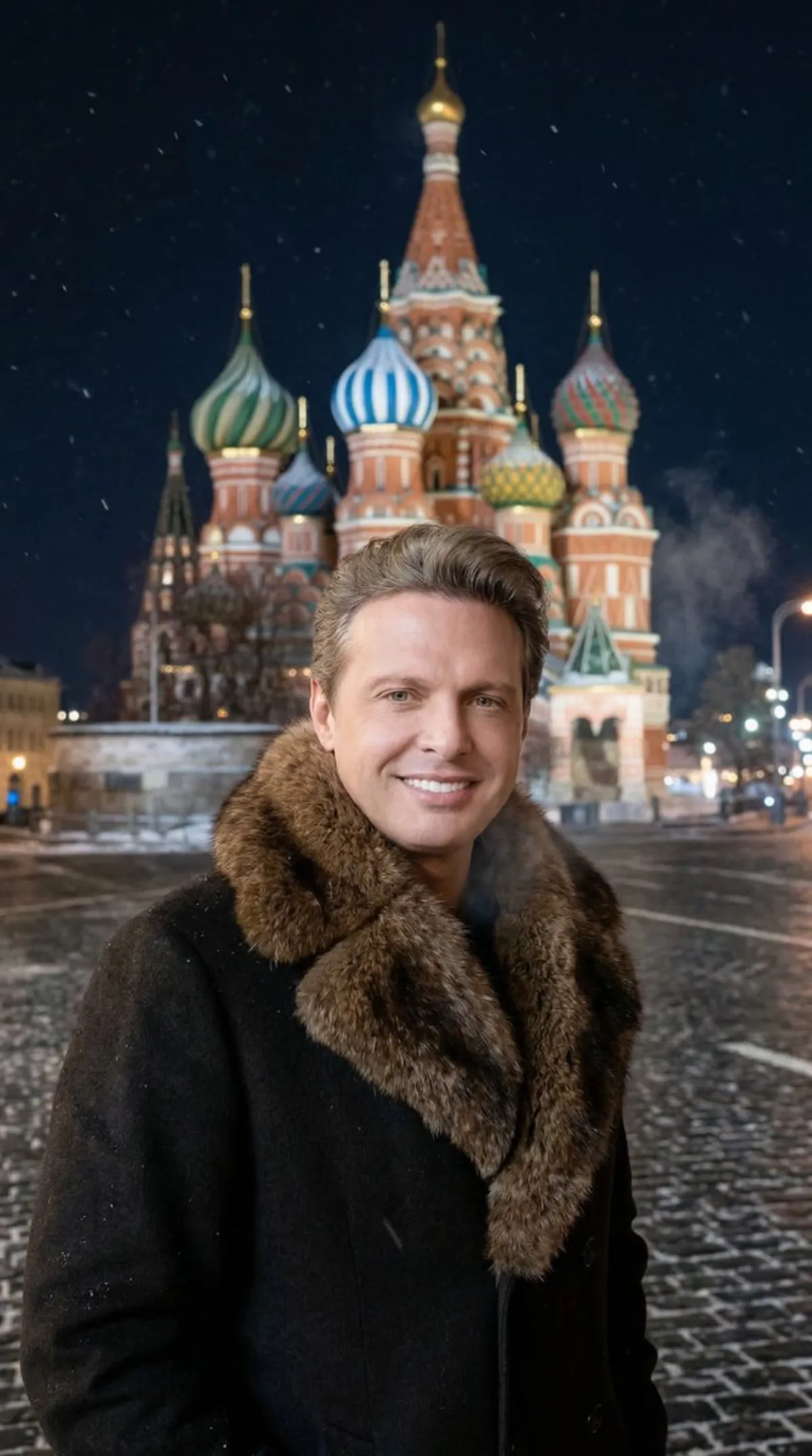 A Refined Luis Miguel as a Russian Man in Red Square
