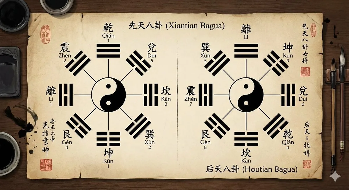 Accurate bagua diagram with reference