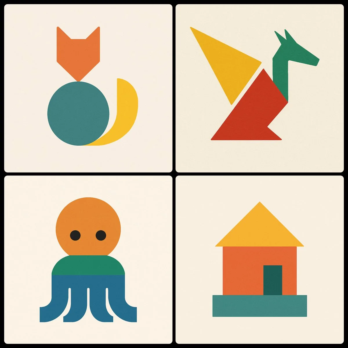 Premium Three Shapes and Three Colors