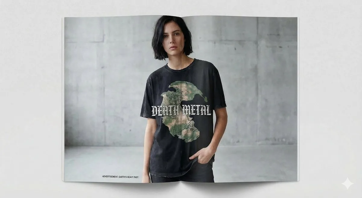 Pangea T-shirt in Fashion Magazine Style