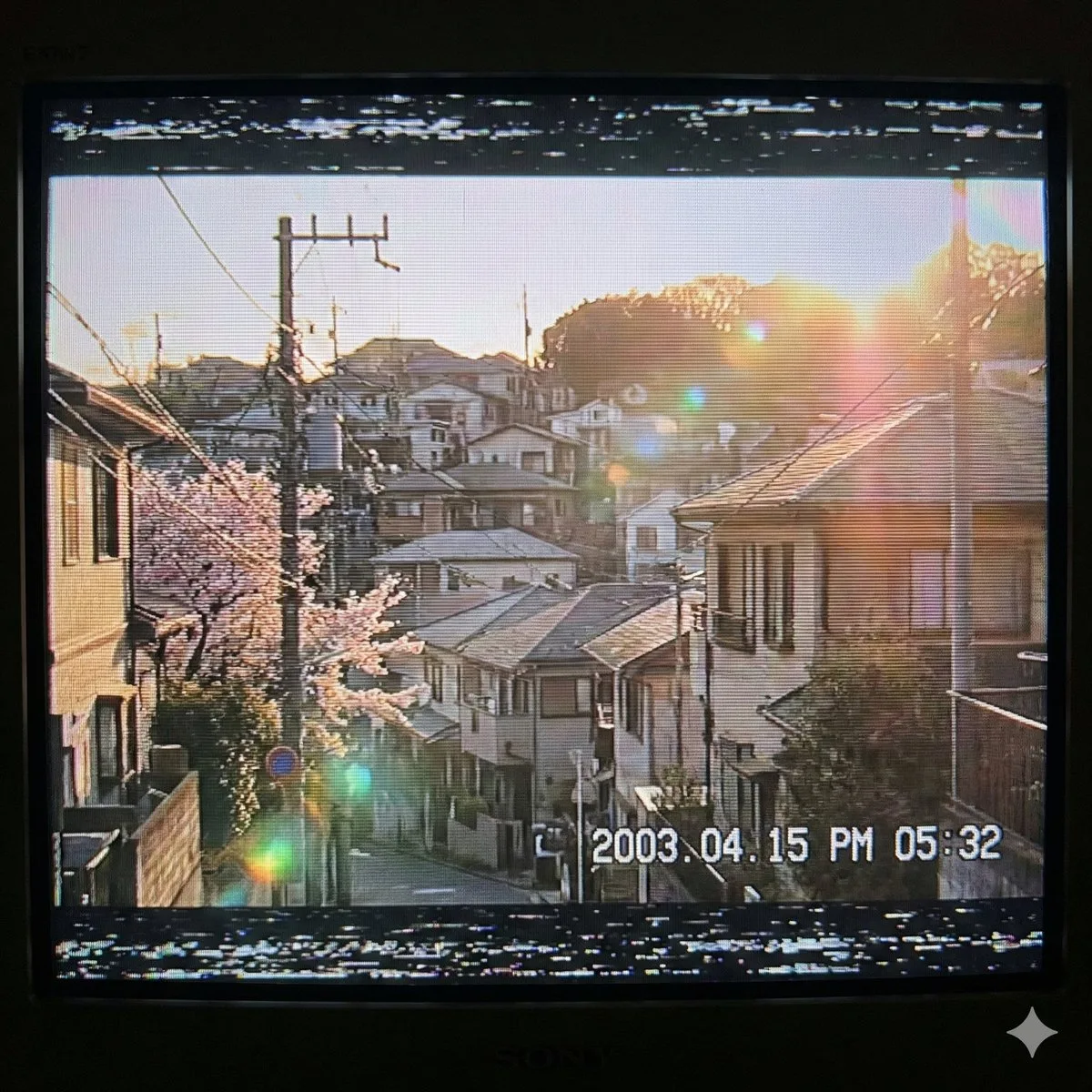 A Signature Japanese Suburb in 2000s Old Footage Style