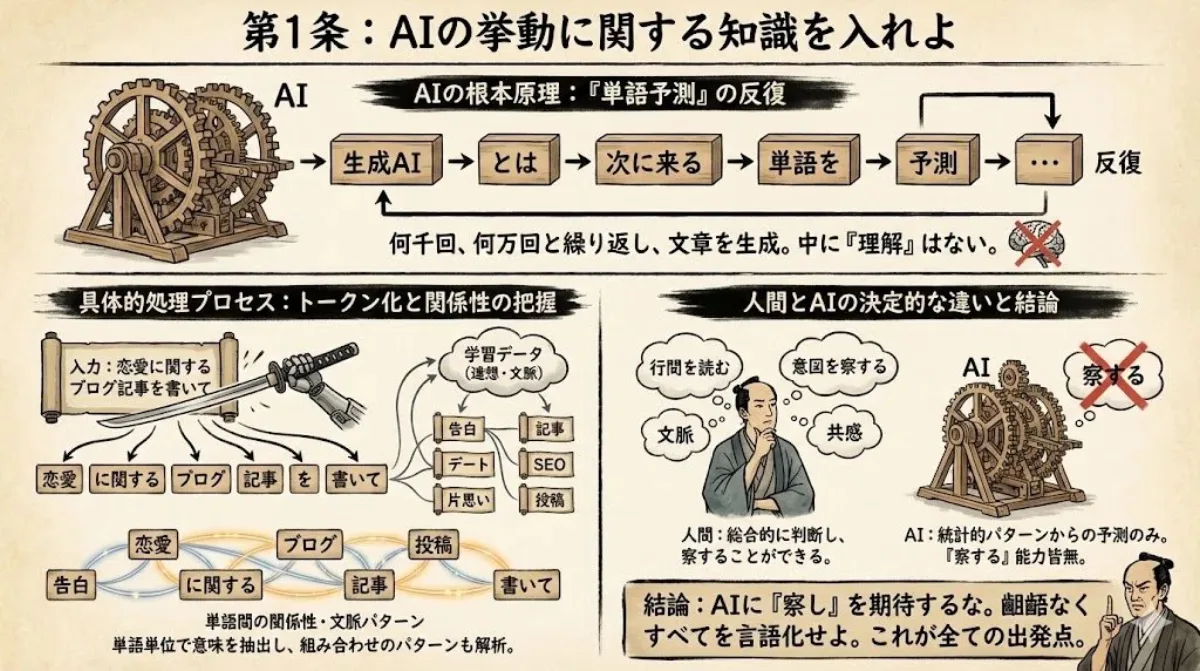 Infographic creation prompt with old-style Japanese font