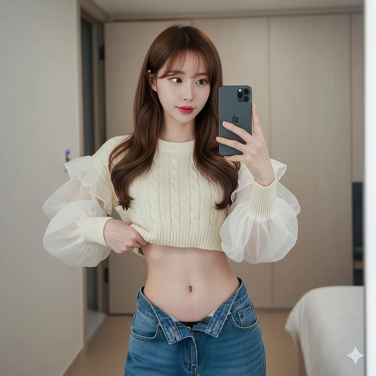Bedroom Mirror Selfie (Stylized)