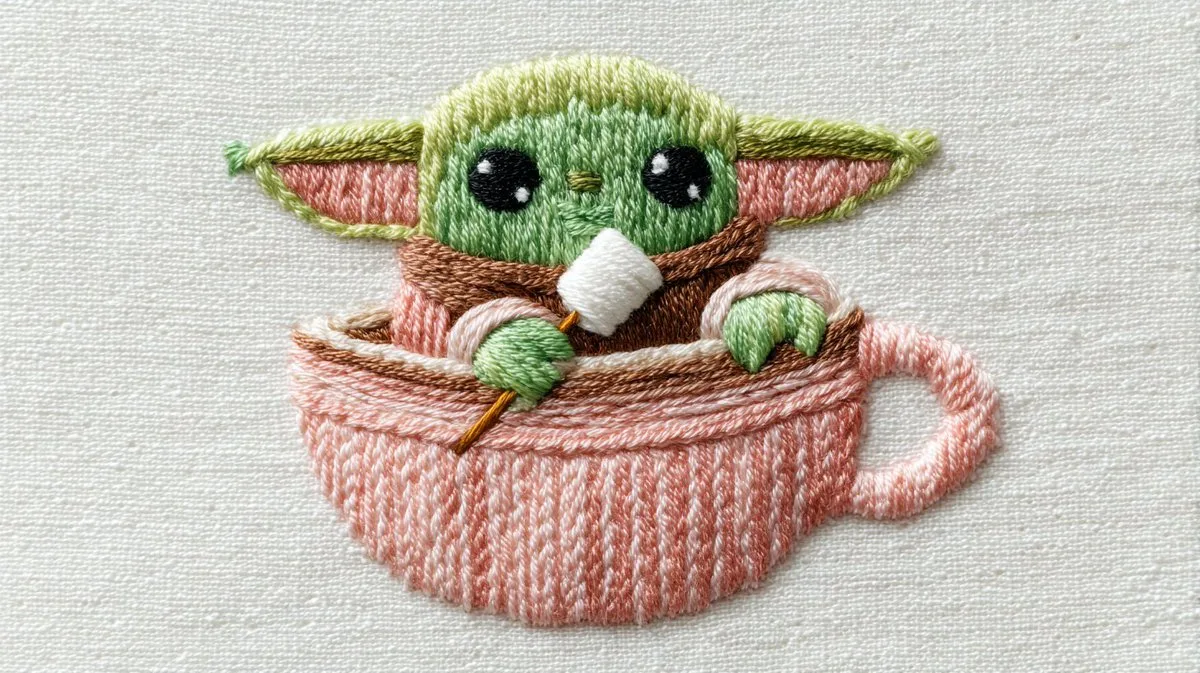 Soft Color Embroidery: Handmade Beauty from Above