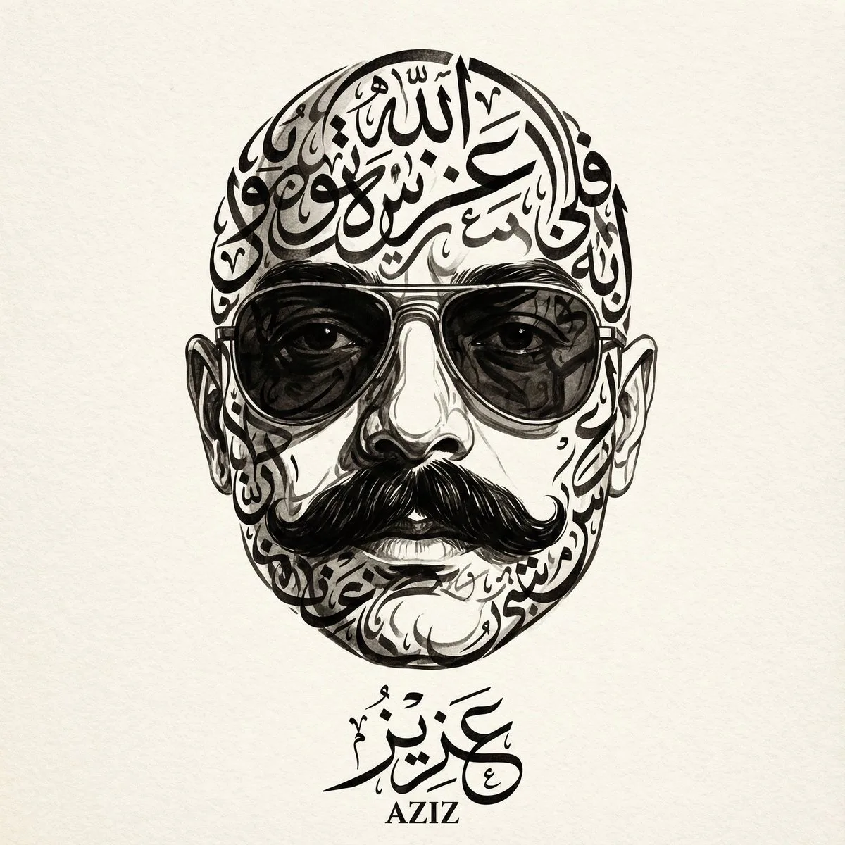 Arabic Calligraphy Magic Portrait: A Refined Take
