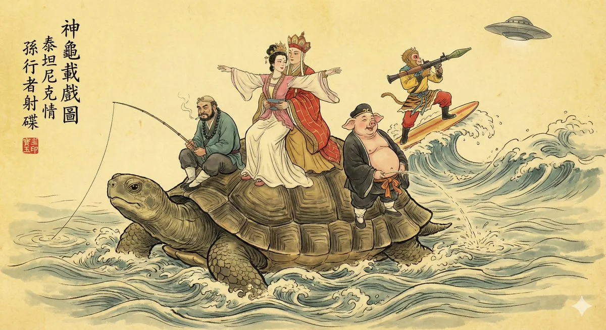 Traditional Gongbi Ink Painting Style (Modern)