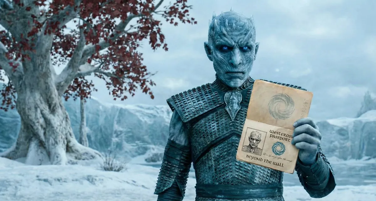 Stylized Game of Thrones Characters Holding Passports