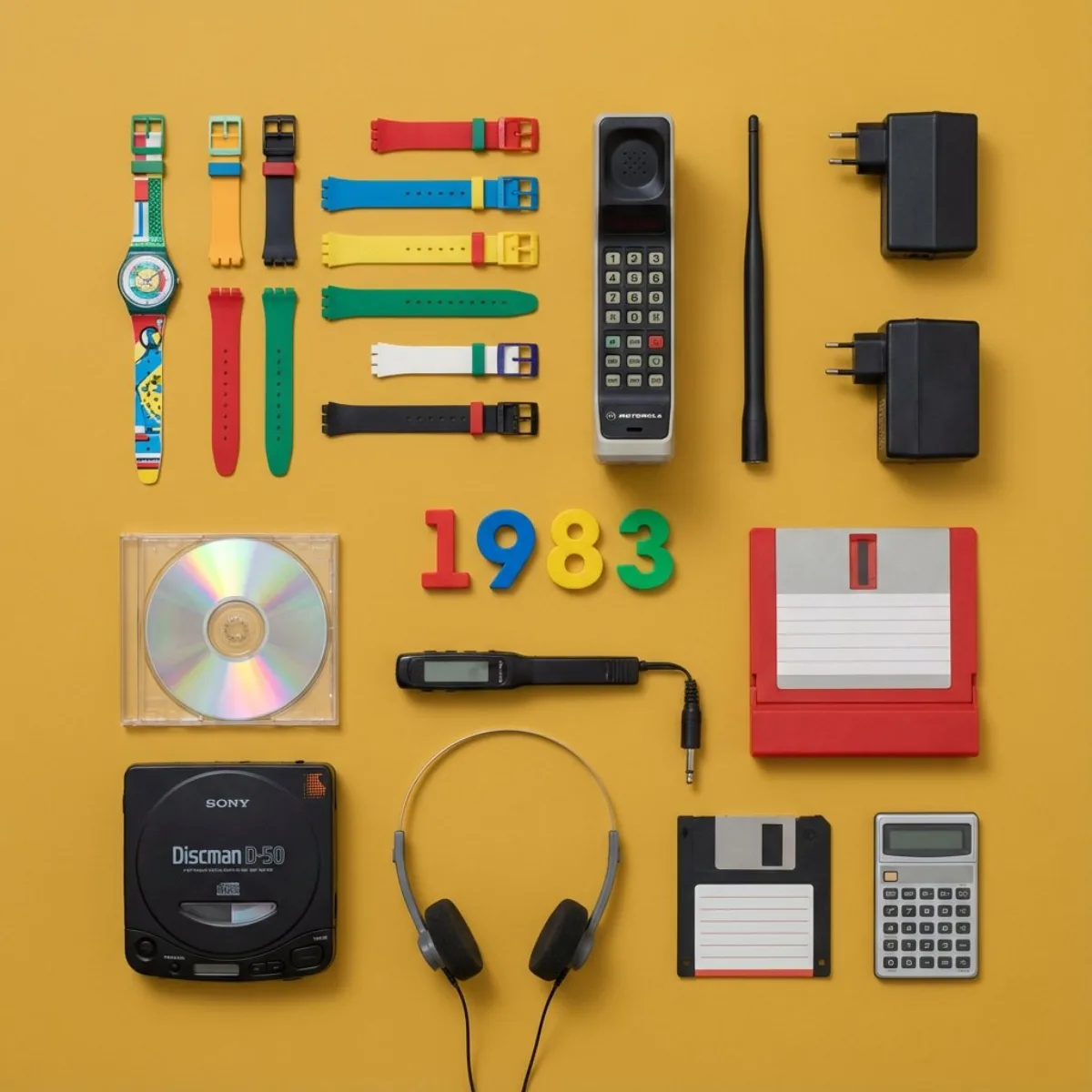 1983 Tech Inventions Knolling Photography
