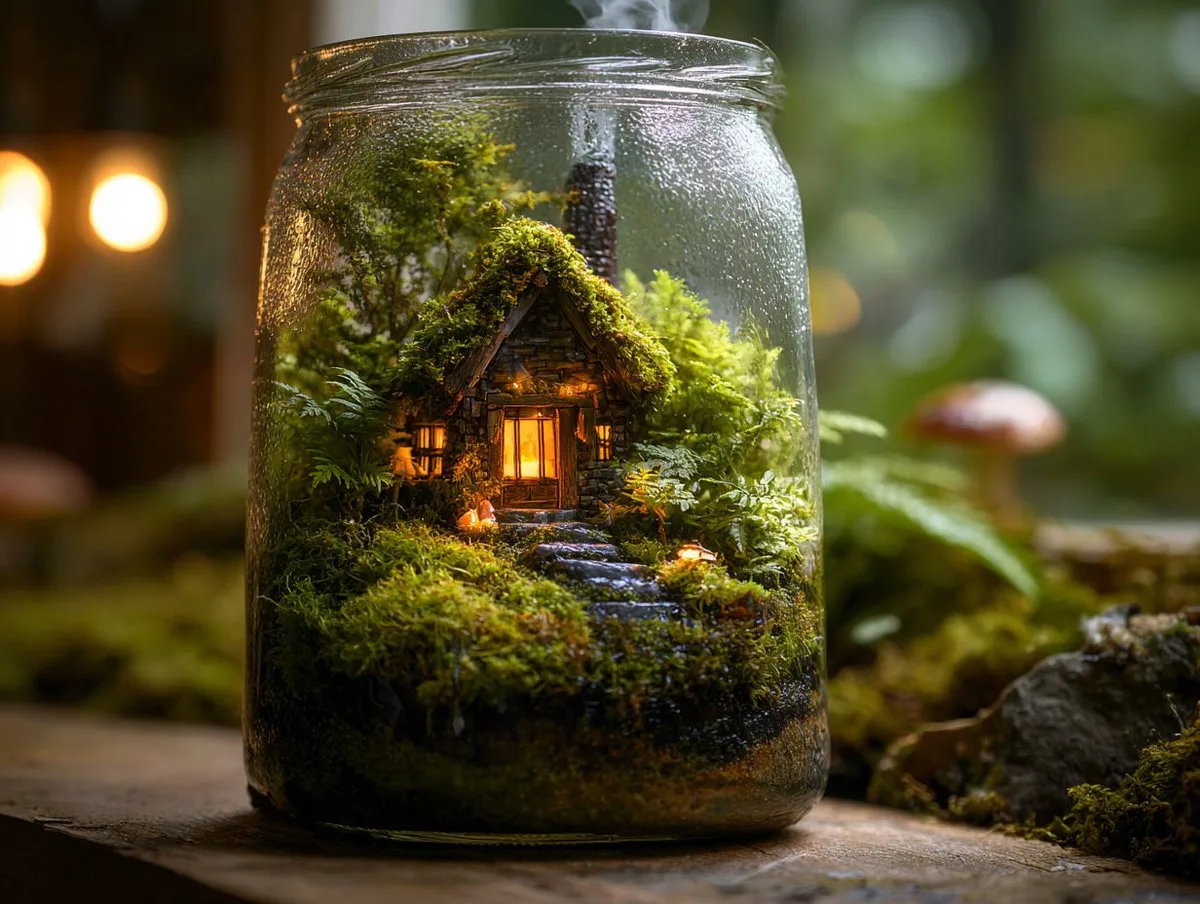 Mossy Miniature Terrarium