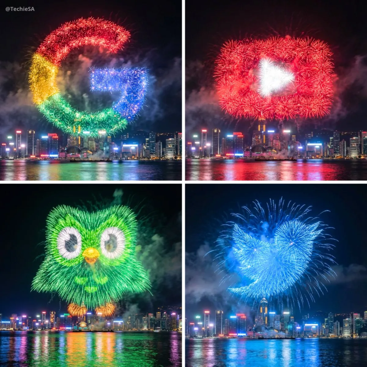 Brand Fireworks Spectacle in the Night Sky