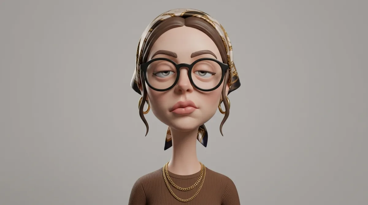 Exaggerated 3D Caricature Character Portrait - Premium Style