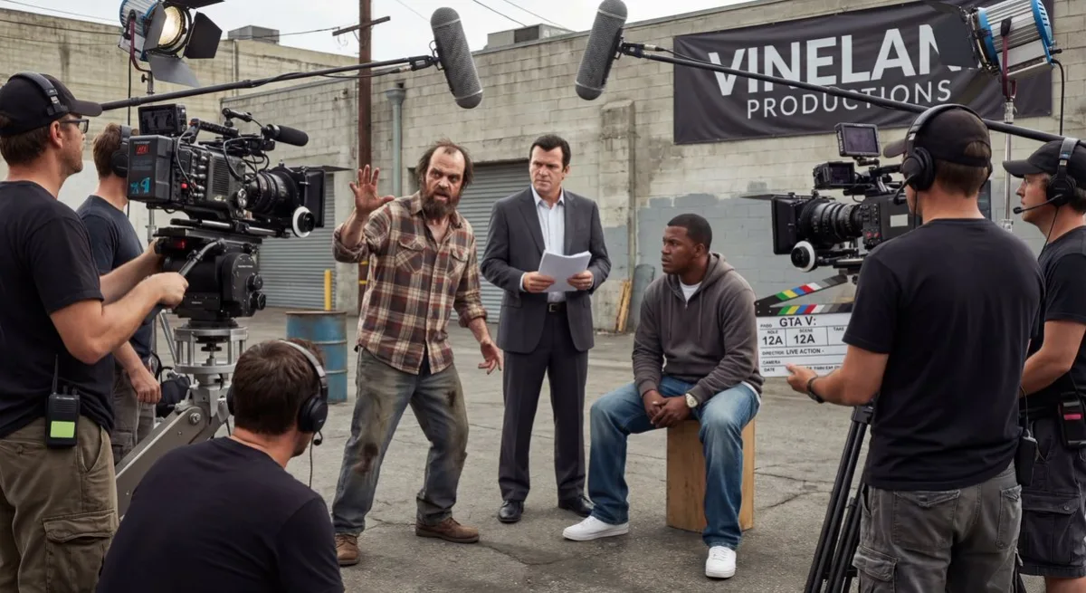 Behind-the-scenes movie shot prompt