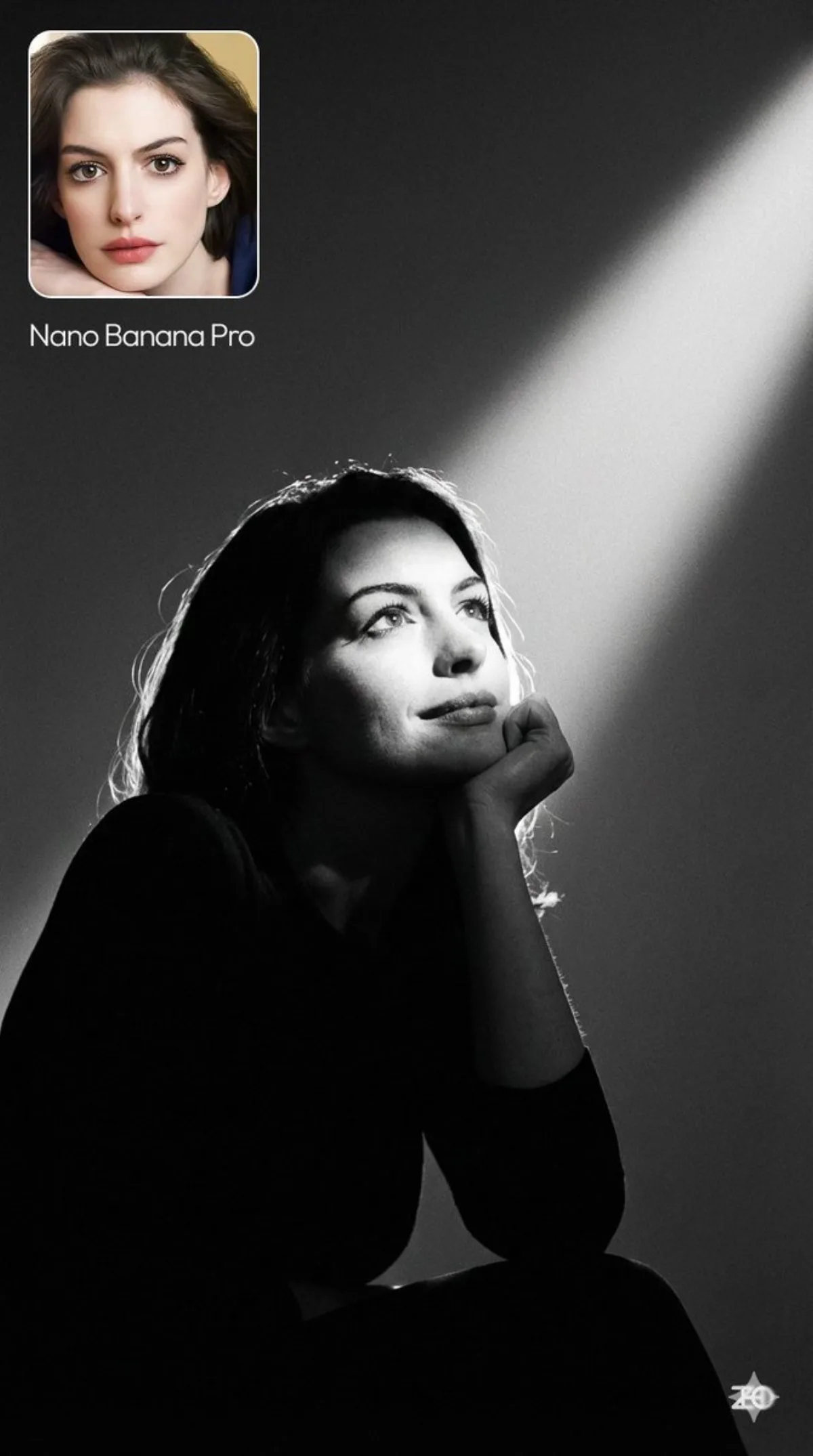 Moody black-and-white portrait atmosphere prompt