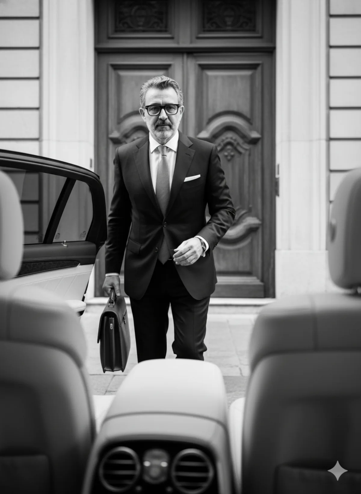 Urban Executive Male Portrait in Black and White