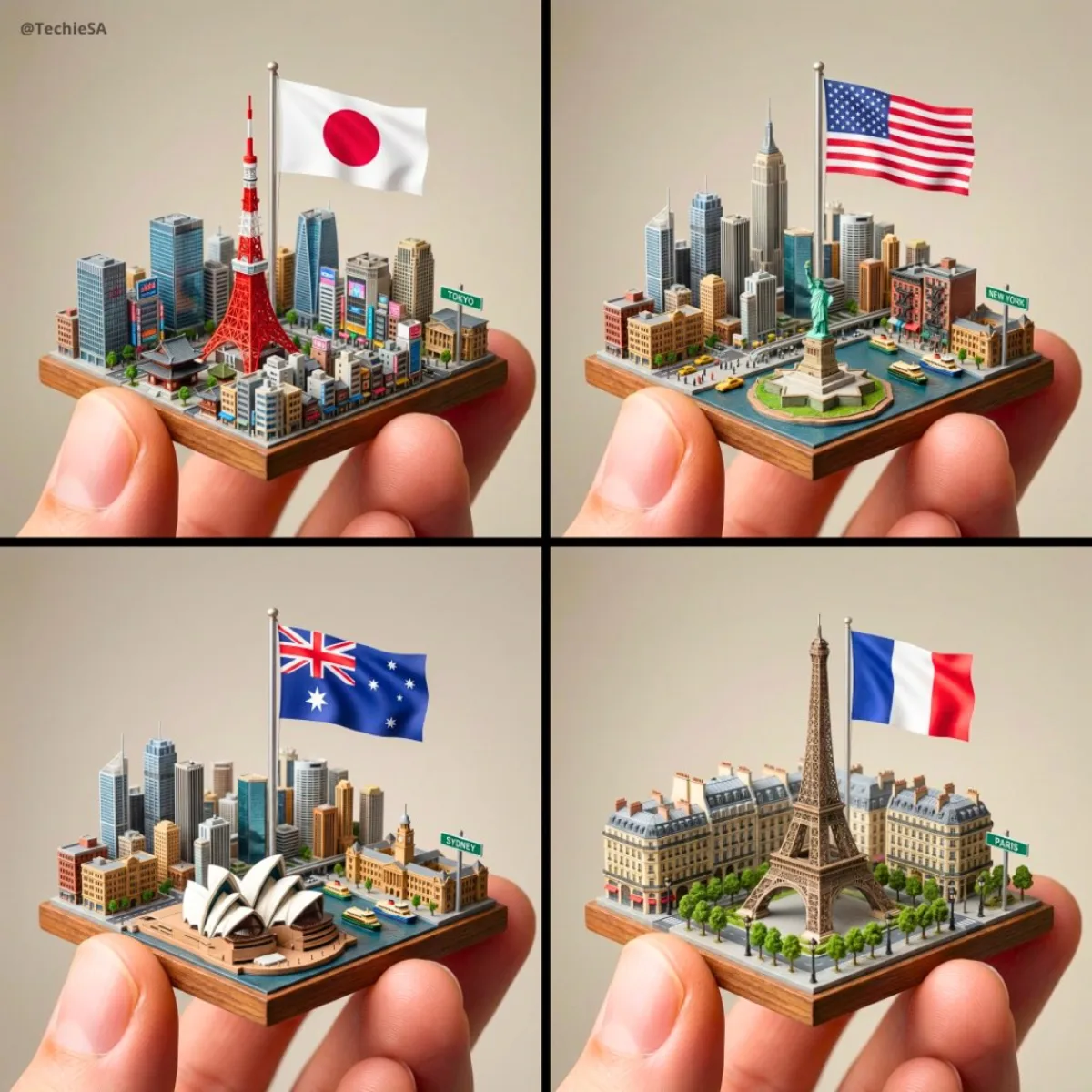 Signature Miniature City on Fingertips