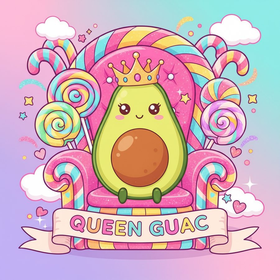 Grok Imagine — Crowned Avocado