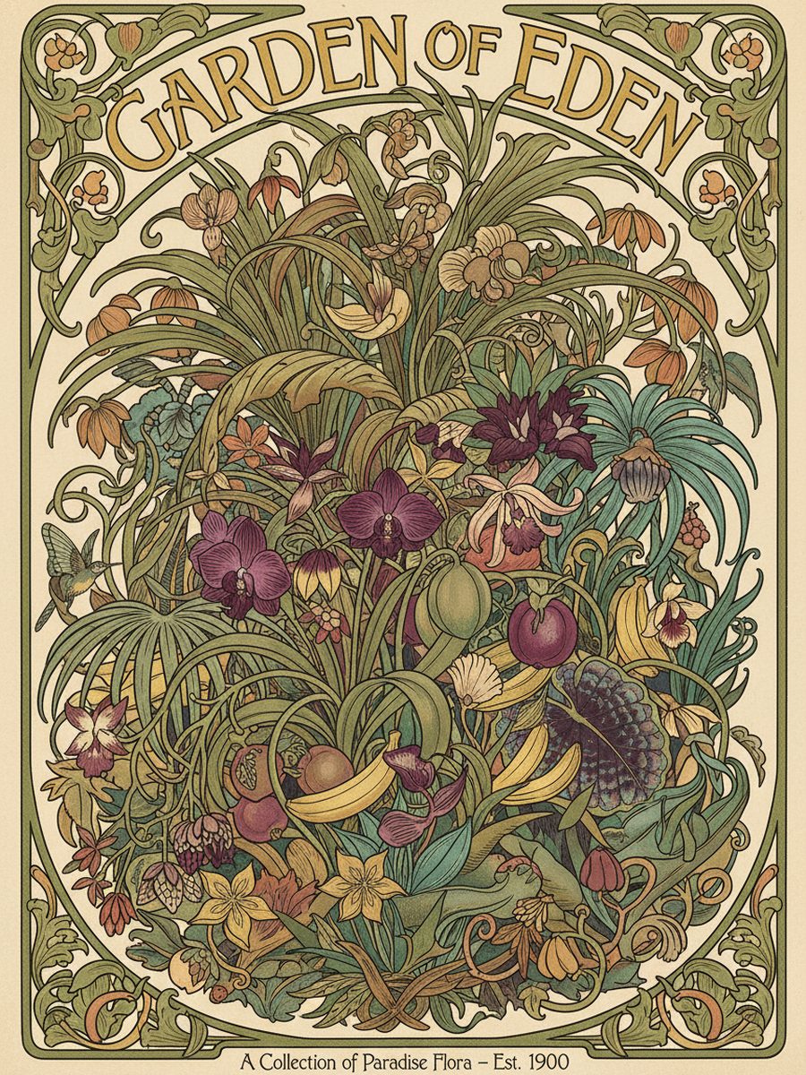 Ideogram v3 — Botanical Poster